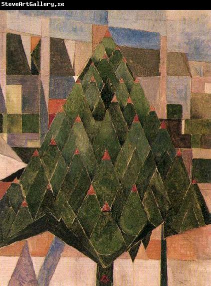 Theo van Doesburg Tree with houses.